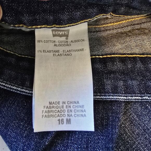 Levi's The Original Jeans Women's 16 Blue Dark Wash Mid Rise Skinny - Picture 5 of 16